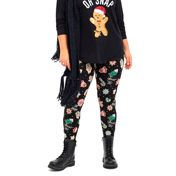 ❤️NWT VINTAGE TORRID LEGGING - CHRISTMAS PRINT COOKIE - FULL LENGTH - PLUS SIZE - Picture 9 of 11